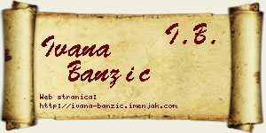 Ivana Banzić vizit kartica